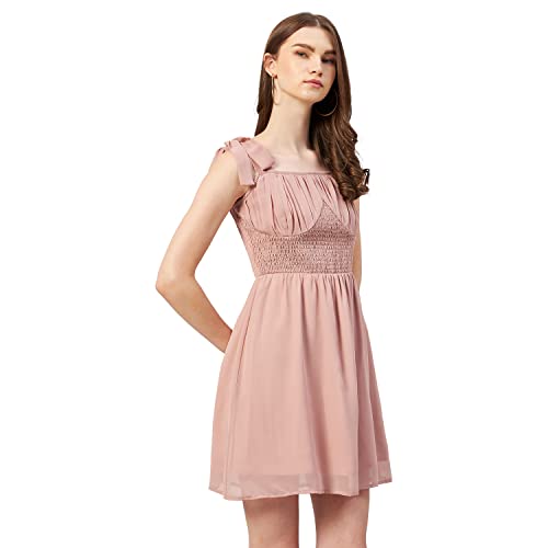 Image of Rare Women's Polyester A-Line Above The Knee Casual Dress