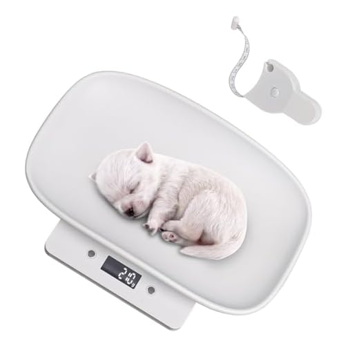 Hotfillere Digital Mini Pet Scale, Puppy Scales for Weighing Max 33lbs, Small Animal Scale with Tape Measure, Multifunction Kitchen