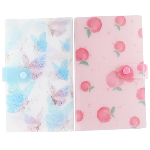 Vaguelly 2 pièces Album de Stickers Ongles Organisateur de Rangement Emplacements Livret Portable pour Collection de Décalcomanies Nail Art Protection Renforcée Plastique Rigide