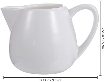 Gravy Boat Set Ceramic Coffee Milk Froth Pot, Coffee Cream Boat, Sauce Pot, Espresso Milk Pot, Latte Milk Pot, Coffee Milk Frother 120ml Gravy Bowl, White