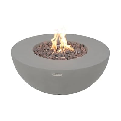 Elementi Outdoor Fire Pit Table Firepit Patio Heater Electronic Ignition Backyard Fireplace Canvas Cover Lava Rocks Included