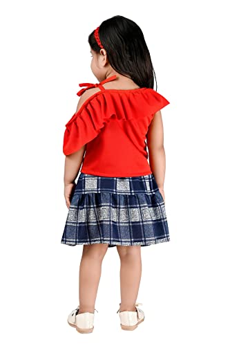 Image of Girls Skirt with Top combo set