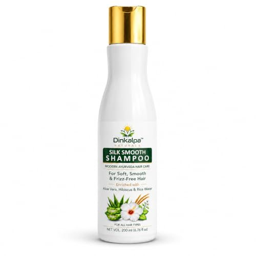 Image of Silk Smooth Shampoo with Aloe Vera, Hibiscus, Rice Water & Hydrolyzed Keratin | Modern Ayurveda Hair Care | For Soft, Smooth & Frizz-Free Hair | Suitable for Men & Women | 200ml