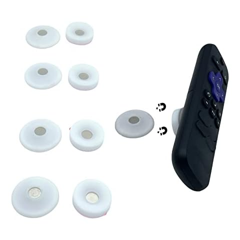 IQ Labs Magnetic Remote Control Holder Wall Mount 4 Pack Key Ring Tool Holder Remote Control Organizer Storage TV Remote Control Rack for Back of TV Cover