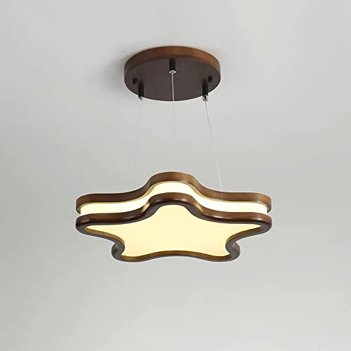 Lámpara Colgante LED regulable de madera con estrella