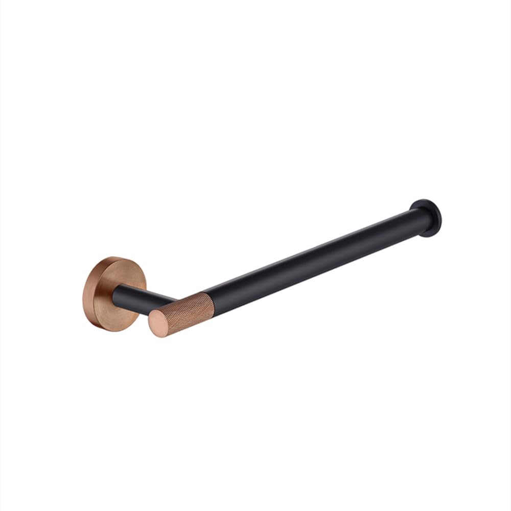 Ensemble de salle de bain or rose et noir mat en acier inoxydable pour WC moderne