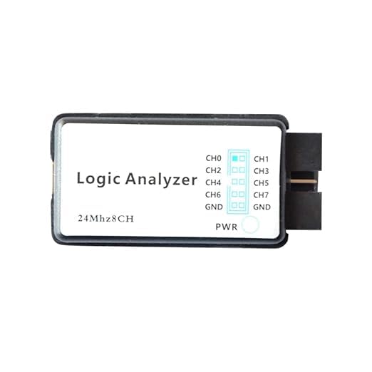 Image of TAYAL 24MHz 8-Channel USB Logic Analyzer, Professional Digital Debug Tool with UART IIC SPI Support, EMI Ferrite Ring Cable, Gray
