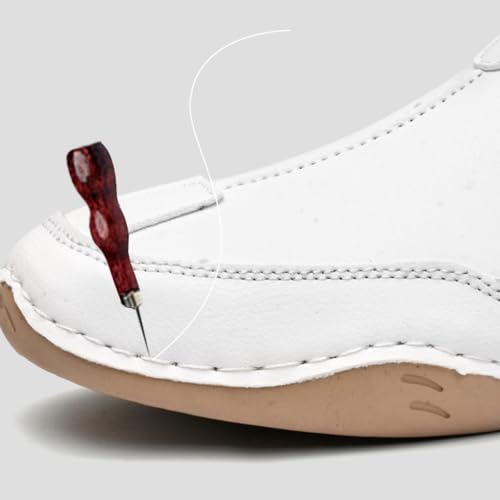 Mocasines de cuero para hombre: zapatos blancos ideales para conducir y caminar 3