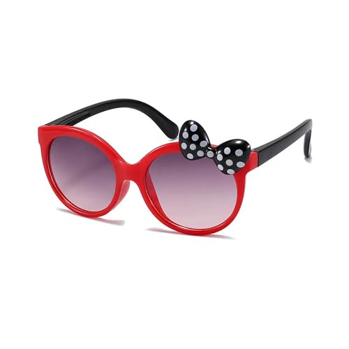 Image of Dervin UV Protected Girl's Bow Cute Sunglasses Baby Personality Cartoon Travel Sunshade Glasses