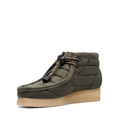 Image of Clarks Men's Wallabee Boots, Khaki Quilted, 9.5