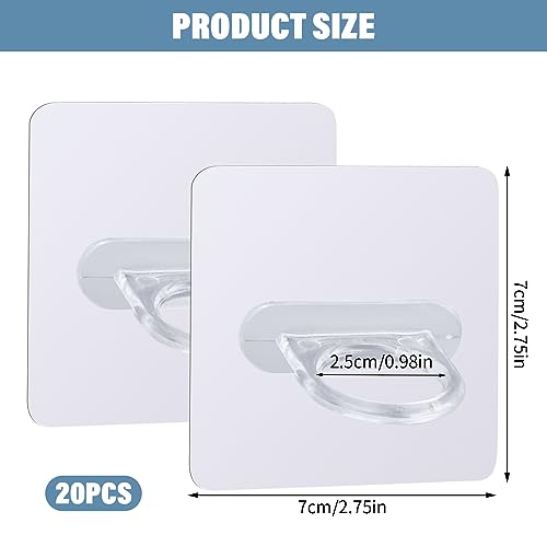 Vesaneae 20pcs Gancio Autoadesivo, Ganci