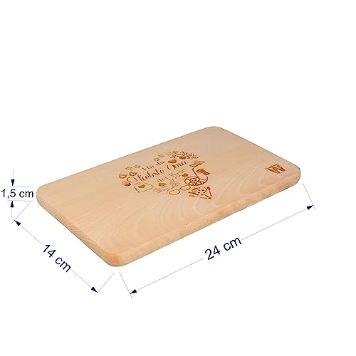 Beech Wood Chopping Board with Laser Engraving "Liebste Oma", Oma 1 - Image 2