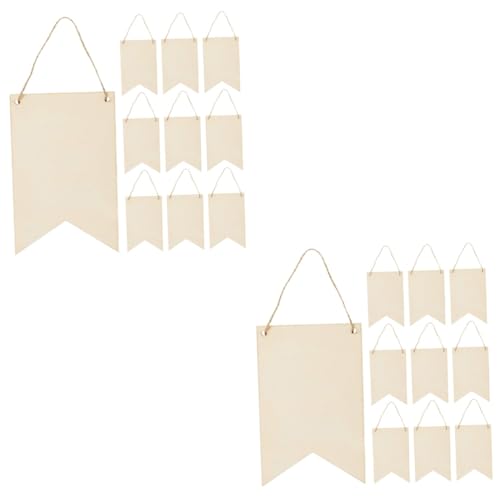 SHINEOFI 2 Juegos Colgante De Madera DIY De Madera Carteles De Madera Para Manualidades Recortes De Madera Sin Terminar Cartel De Madera DIY Virutas De Madera DIY Tablas 10 Uds * 2