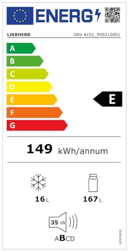 Liebherr Kühl-Gefrierkombi DRE 4101-20 167L/16L wh E (Speditionsversand)