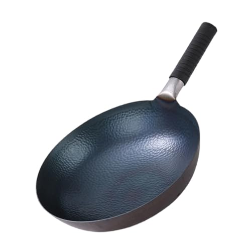 Wok de hierro forjado tradicional con mango Hemobllo miniatura 1