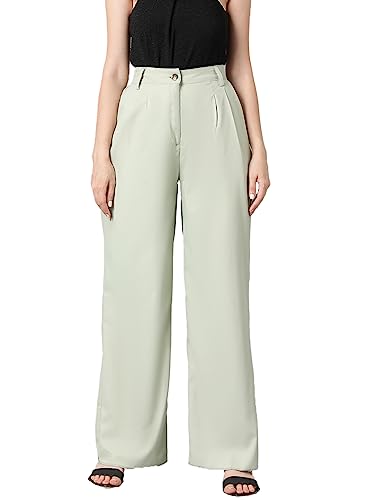 Image of KOTTY Womens Cotton Blend Straight Fit Trousers