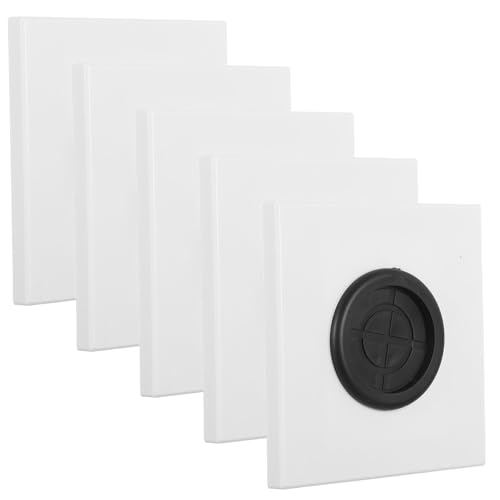 WATIIFUFU Set 5 Pezzi Piastra Passante a Muro Tipo 86 con Passacavo in Gomma Copertura Decorativa per Presa Elettrica Bianca Gestione Cavi per Casa e Ufficio Installazione Rapida e