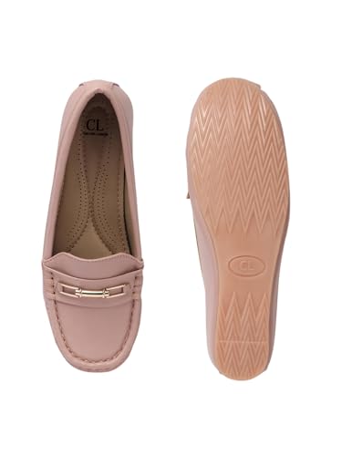 Image of Carlton London Women Comfortable and Stylish Flat Square Toe Slip On Fashion Loafer Shoes for Daily,Office, Casual and Formal Use