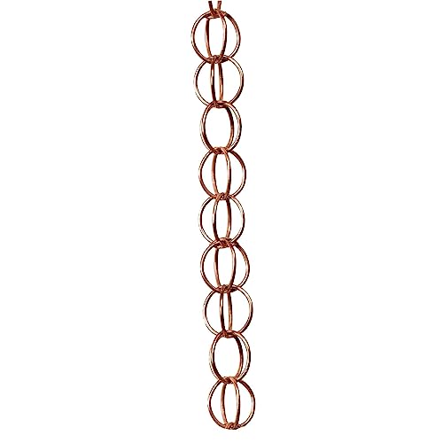 JISADER Catena Antipioggia in Metallo, Scacciapensieri da Esterno, Catene di Raccolta dell'Acqua Piovana, Catena per Grondaia, Decorazione per Casa e Giardino, Anelli