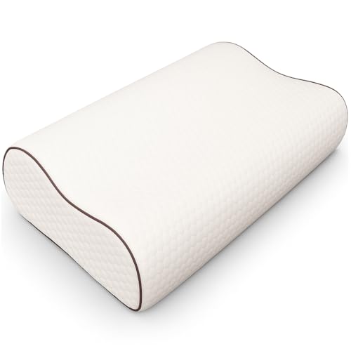 FFitness Almohada Cervical para Dormir, ergonómica, Soporte ortopédico para Cuello y Hombros,...