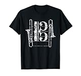 Las camisas de trombón tenor con su elegante diseño blanco envejecido son un buen uso en escenario, regalos de cumpleaños o regalos de Navidad para jugadores de trombón. La clave tenor es un símbolo musical en la cuarta línea de notas.