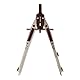 Aristo AR55510 Profi Schnellverstellzirkel inkl. Universal Adapter (2 Gelenke, max. Durchmesser der Zeichenkreise 400 mm, inkl. Zirkel Ersatzminen und Ersatznadel) silber weinrot