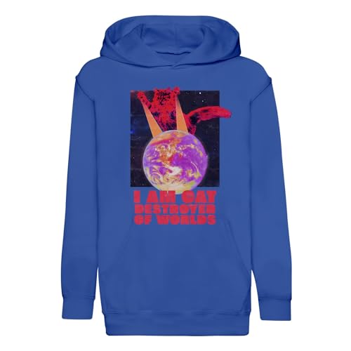 Sweat à capuche enfant chat vintage et rigolo en coton premium