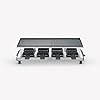 SEVERIN Appareil à raclette pour 8 personnes, Plaque de cuisson en fonte antiadhésive de grande surface 48,5 x 24 cm rainurée et lisse, Gril raclette 1 700 W, noir/inox, RG 2375