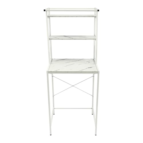Étagère à linge chic blanc et marbre aux finitions soignées