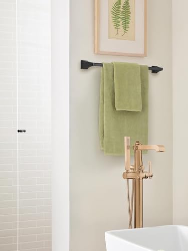 Image of Amerock Mulholland 24 inch Matte Black Towel Bar