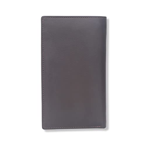 Image of KARA Tan Unisex Genuine Leather Wallet | Suitable for Credit Debit Card with 16 Cards Slots Leather Wallet for Men & Women | Money Purse for Men | 1 Currency Compartment | Wallets for Men & Women