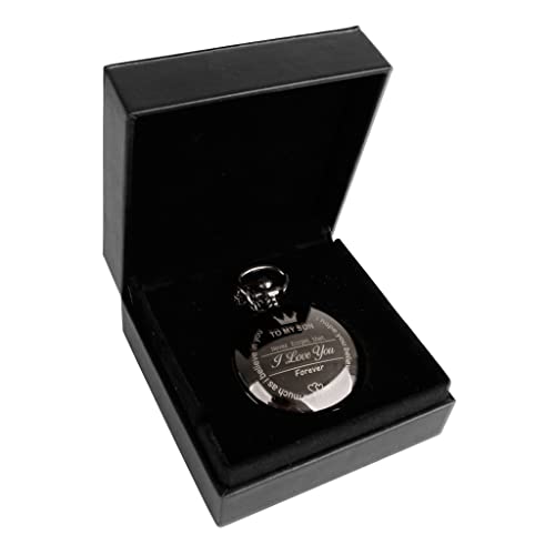 Reloj de Bolsillo de Cuarzo para Hombre con Cadena de Regalo Elegante 4