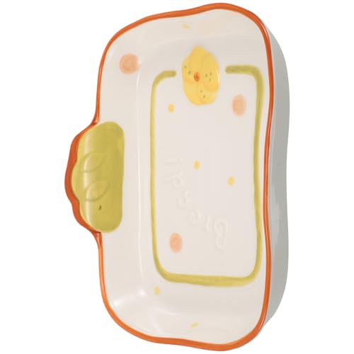 balacoo Cute Bread Shaped Porcelain Plates for Serving Desserts Cookies and Bread Versatile Dining Table Centerpiece for Thanksgiving and Kitchen Decor Visually Attractive Food Plates