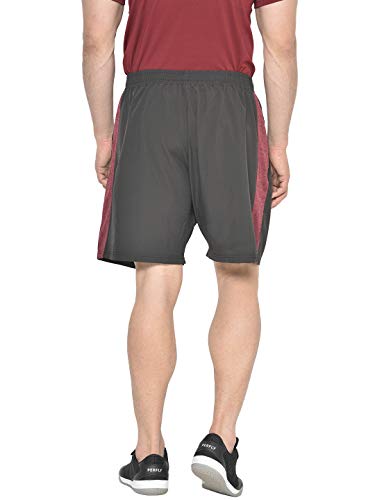 Image of CHKOKKO Men Shorts for Gym Sports or Running | Dry-Fit Fabric Single Layered Active Summer Workout Wear Knee Length Regular Fit | Elastic Waist with Front and Back Pockets
