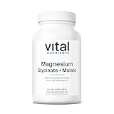 Vital Nutrients Magnesium Glycinate + Malate - 120mg Vegan Magnesium Supplement for Women and Men - Muscle, Heart, Bone Support* - Promotes Relaxation - Gluten, Dairy and Soy Free - 100 Capsules