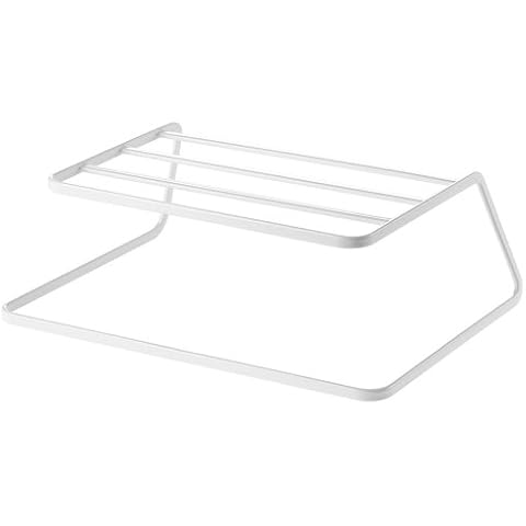 YAMAZAKI Home Dish Regal Organizer & Aufbewahrung für Küchenschränke | Stahl | Erhöhung, Einheitsgröße, Weiß Cover