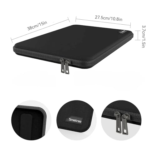 Image of Smatree Hard Shell Laptop Sleeve Case Only for 15 inch Microsoft Surface Laptop 6 /5 /4 /3, for 15 inch Microsoft Surface Book 3 /2 Notebook Bag, Black | Compatible for 15 inch Microsoft Surface Laptop 6 /5 /4 /3, for 15 inch Microsoft Surface Book 3 /2 Notebook Bag, Black
