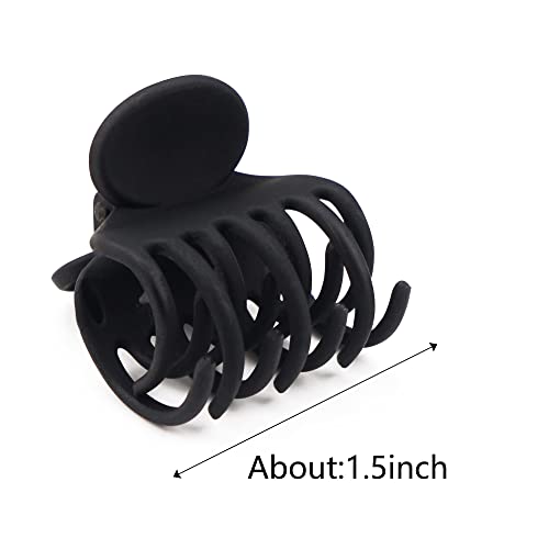 JOYOYO 4 Pcs Small Claw Clips for Thin Hair Double Row Teeth Hair Clips 1.5 Inch - Image 3
