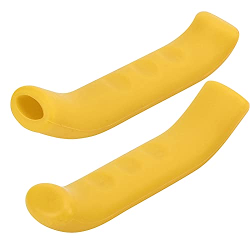 Keenso Protector Antideslizante de Silicona para Manetas de Freno de Bicicleta Amarillo Pack de 2 miniatura 5