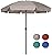 AMMSUN Patio Umbrella Market Table Umbrella 6.5 ft Tilt Steel Pole UPF50+ Protection, Umbrellas and their Parts Great for Outdoor Garden Backyard, Beige