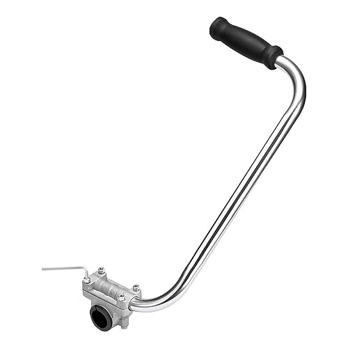 GLANSI Lawn Mower Auxiliary Handle, String Trimmer Handle Grip, Stainless Steel Weedd Eater Handle Extension, Lawn Trimmer Handle Grip for Extended Mowing and Edging Trimmer