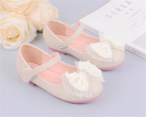 Girls Dress Shoes Mary Jane Flower Girl Low Heels Princess Shoes for Wedding Party 80054
