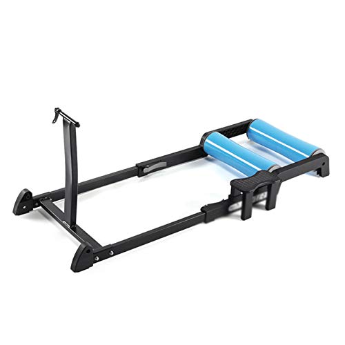 ZXCVBNAS Bicycle Trainer Rollers Aluminum Indoor Retractable Stationary Cycling Roller Exercise Fitness Stand Portable Foldable Bike Resistance Training Station Noise Reduction