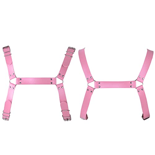 Men's Leather Body Harness Punk Chest Belt Adjustable Gothic Carnival Halloween Dance Christmas Costume Accessories2