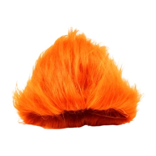 Lanloepe Funny Wigs Unsex Highlight Hair Crazy Wigs Costume Funky Hairband Green Party (Orange One Pack)