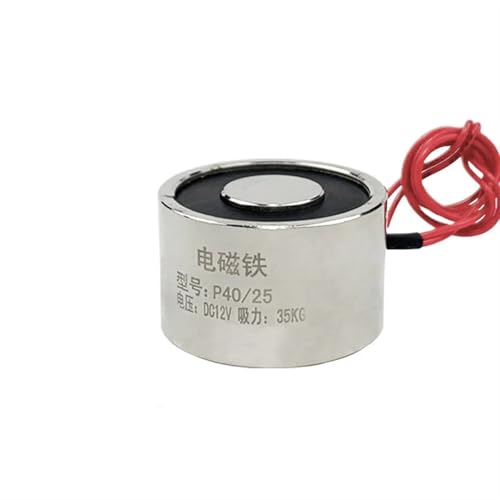 Électroaimant P40/25 24V de 35KG avec mini solénoïde à haute aspiration de 40x25mm