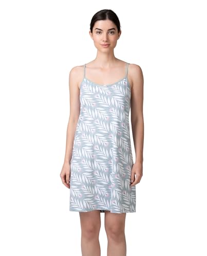MASSANA Camisón Corto de Mujer, 100% Algodón, Tirantes Finos, Estampado Floral, Modelo L267238, para Dormir (L)