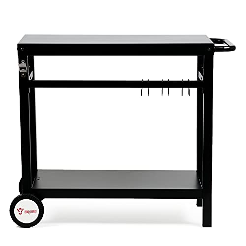 BBQ-Toro Grillwagen, 85 x 50 x 81 cm, metalen grilltafel met groot werkoppervlak, bijzettafel voor outdoor BBC… - Image 3