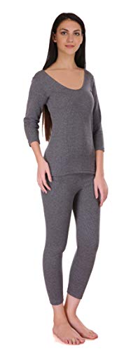 Image of Selfcare Women Poly Cotton Thermal Top and Pyjama Set (Pack of 2 Set)