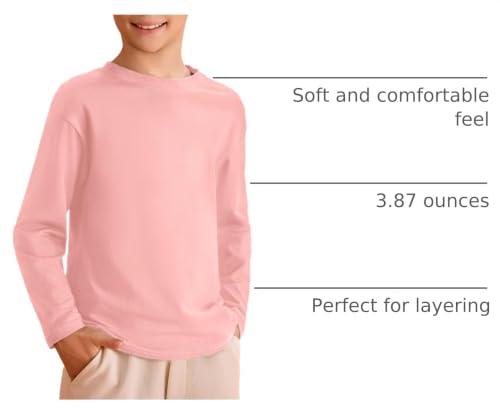 Image of Haloumoning Kids Boys Long Sleeve Crewneck T-Shirts Tee Tops 5-14 Years
